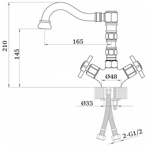 Смеситель для умывальника Ganzer GZ15013-D