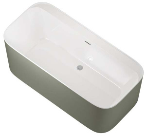 Акриловая ванна Allen Brau Infinity 1 2.21001.20/CGM / 2.21001.21/CGM, 170х80, белый матовый, цементно-серый