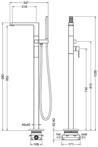Смеситель для ванны Timo Selene 2210/03Y-CR напольный