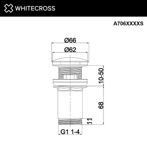 Донный клапан Whitecross A706XXXXS RAL матовый