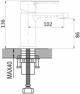 Смеситель для умывальника Shevanik S8101F