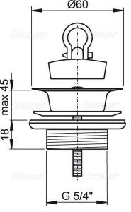 Донный клапан Alcaplast A439