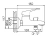 Смеситель для ванны Ledeme H13 L3013