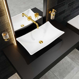 Умывальник Whitecross Coral белый матовый Solid Surface
