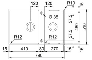 Кухонная мойка Franke Box Center BWX 220-41-27