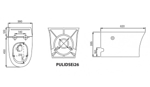 Приставной унитаз Iddis Pulse PULIDSEi26 с импульсным смывом