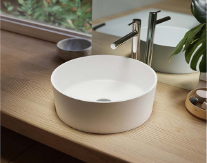 Умывальник Whitecross Agate белый матовый Solid Surface