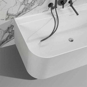 Ванна из искусственного камня Belux Атланта BA-1700 белый матовый Solid Surface, 170х75