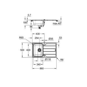 Кухонная мойка Grohe K500 31571SD1