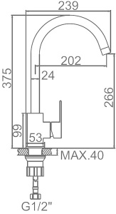 Смеситель для кухонной мойки Ledeme L74016