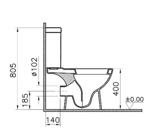 Напольный унитаз Vitra Norm Nord Duroplast 9845B099-7202 (сиденье Soft Close), белый