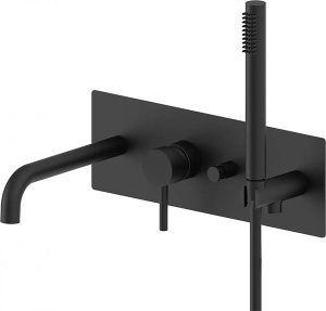 Смеситель встраиваемый для ванны Paffoni Light LIG001NO / LIG001CR / LIG001ST, нержавеющая сталь