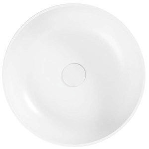 Умывальник Belux Турин 410 круг белый матовый Solid Surface