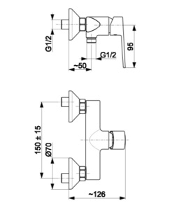 Смеситель для душа Armatura Agat 4426-010-00