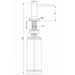 Дозатор для моющих средств Paulmark Decus D004-G / D004-BG / D004-SBG, золото
