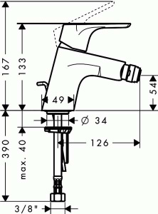 Смеситель для биде Hansgrohe Focus E2 31920000