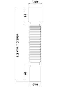 Труба гибкая 375х40х50 К435 (Россия)