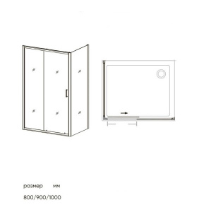 Боковая стенка Veconi KP-04 90 прозрачная