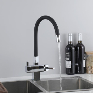 Cмеситель для кухонной мойки Gappo G4395-30 / G4395-33 / G4395-36 под фильтр, хром, черный