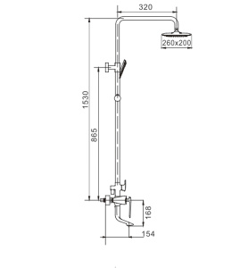 Душевая стойка Rose R1336