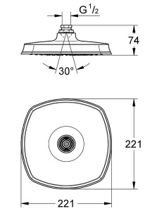 Верхний душ Grohe Grandera 27974IG0