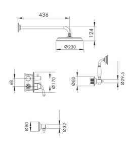 Душевая система скрытого монтажа Rose R0235Q
