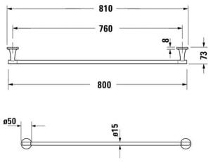 Держатель для полотенец Duravit Starck T 0099431000