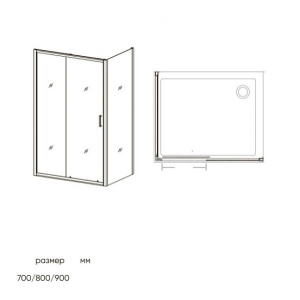 Боковая стенка Veconi KP-09 90 прозрачная