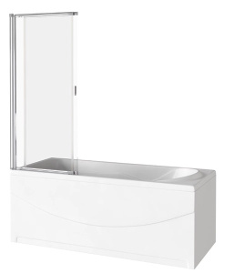 Душевая шторка на ванну Good Door SCREEN SL-100-C-CH, 100х140, прозрачный