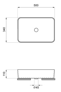 Умывальник Wellsee FreeDom 2.0 323012000 / 323015000 / 323018000, 50х34, белый матовый