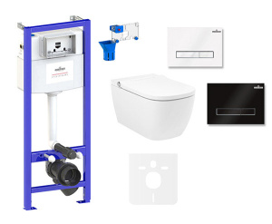 Комплект инсталляции 7 в 1 Lavinia Boho Relfix Smart V-Clean 87561125 / 87561126, белый