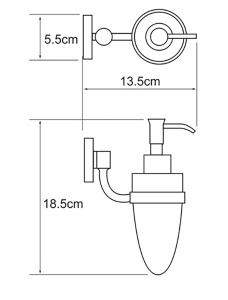 Дозатор для жидкого мыла Wasserkraft Rhein K-6299