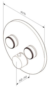 Смеситель встраиваемый AM.PM Inspire V2.0 TouchReel F50A85700 термостатический, хром