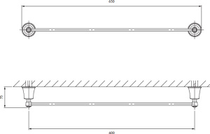 Держатель для полотенец Omnires Art Line AL53216GL