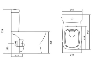 Напольный унитаз Santek Нео Rimless 1WH302418, белый