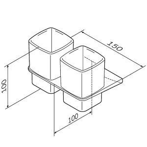 Стакан AM.PM Inspire V2.0 A50A343422 двойной