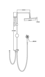 Душевая стойка Wisent WP3500BL