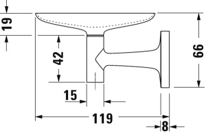 Мыльница Duravit Starck T 0099334600