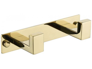 Планка с крючками Grocenberg AC0012 / AC0013 / AC0014 золото / золото матовое, 24 см 3 крючка, золото