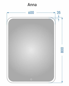 Зеркало Alavann Anna 60 / 70 / 80 / 90 / 100, 100х80