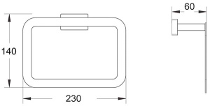 Держатель для полотенец Shevanik SG5606H / SG5606T, оружейная сталь