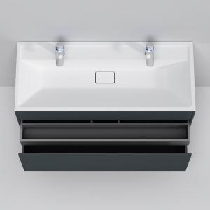 Тумба под умывальник AM.PM Inspire V2.0 M50AFHX1203GM подвесная графит матовый, 120, графит матовый