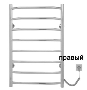 Полотенцесушитель Gloss&Reiter Э2 Terra Л Т8 электрический (кнопка), 50х80 8 перекладин (правый)