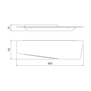 Полка Iddis Slide SLIBS00i44 / SLISC00i44, черный матовый