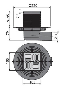 Душевой трап AlcaPlast APV101