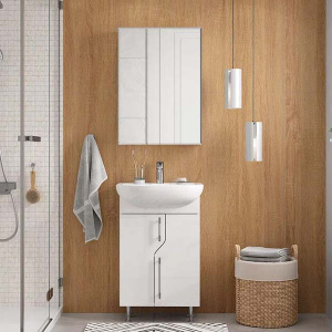 Шкаф-зеркало Volna Bruno 45 / 50, 45х70, белый