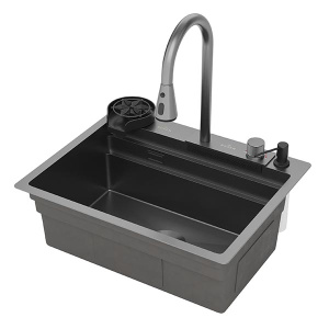 Кухонная мойка Roxen Stage Plus 560250-60B PVD (оружейная сталь) многофункциональная 8 в 1