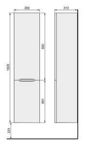 Пенал Jorno Modul 150