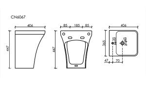 Умывальник CeramicaNova Dion CN6067