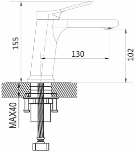 Смеситель для умывальника Shevanik S8301T